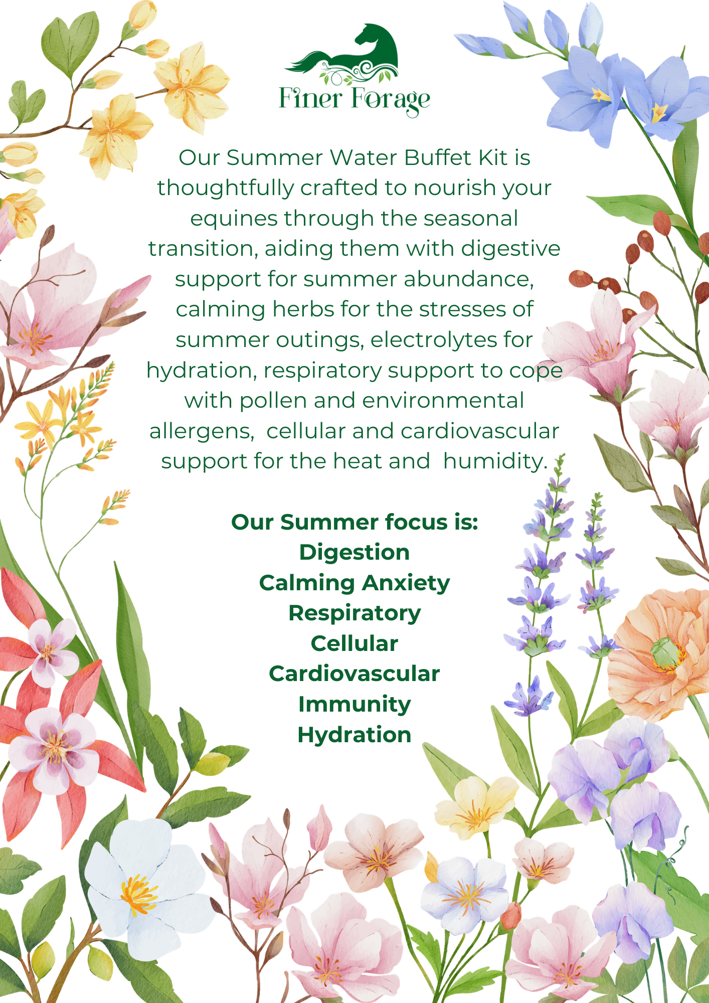 Seasonal Solutions - SUMMER Water Buffet Kit